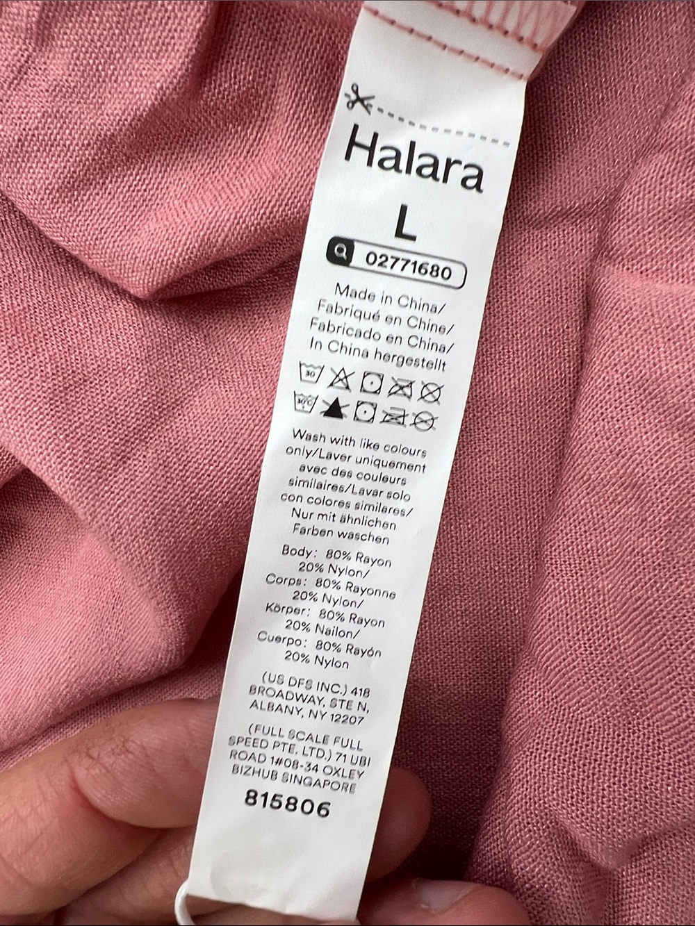 HALARA Dusty Rose Tie-Back Mini Dress Women’s L - Picture 2 of 11